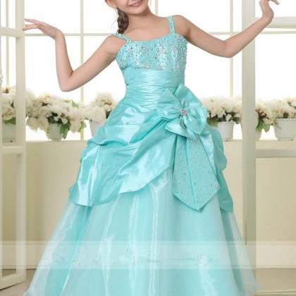 2015 Princess Flower Girl Dresses Appliques Ball..