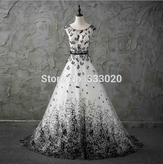 monochrome evening dress