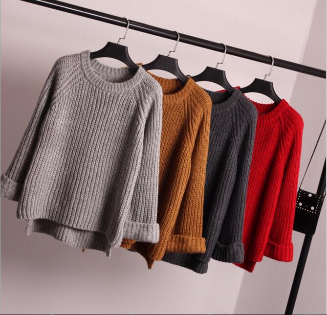 2107 New Women Long Sleeve Casual Fashion Loose Pullovers Sweater NZ317 ...